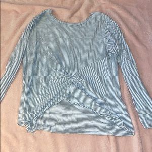 Striped fake tie t-shirt